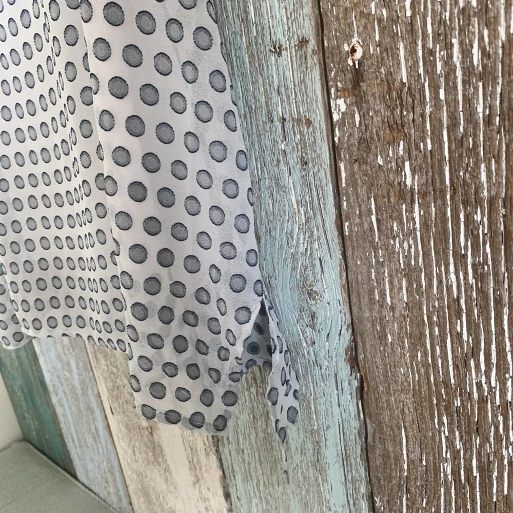 NIC+ZOE Polka Dot Tank Top Blue and White Small - Picture 5 of 6
